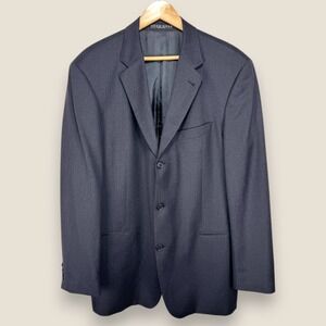 Hugo Boss Einstein Sport Coat Blazer Men 44L Dark Gray Super 100 Made in USA